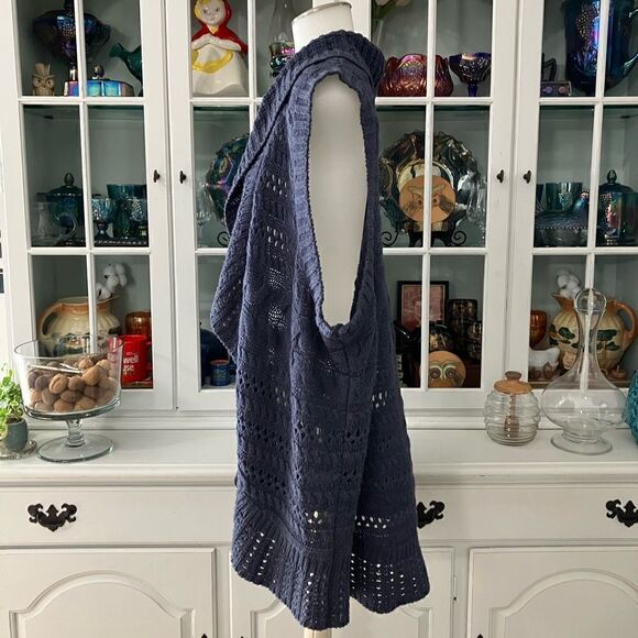 Sleeveless Cardigan Sweater Blue  Sz 2X  Sonoma - Picture 3 of 8
